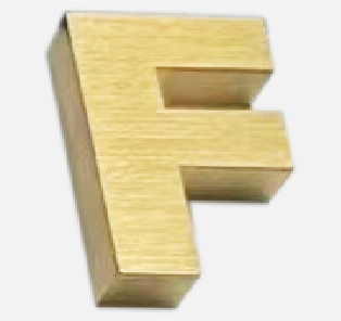 SUS HL真鍮メッキサンプル