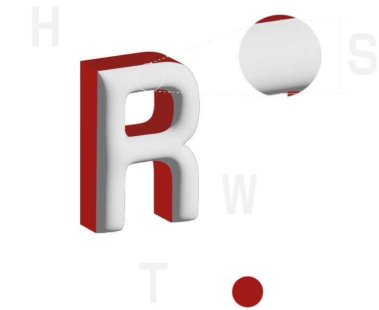 対応可能なサイズの視覚的説明